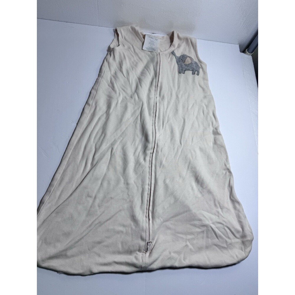 Lambs & Ivy Snuggle Sleeper‎ Baby 0-6M Cream t Elephant Sleep Sack 100% Cotton